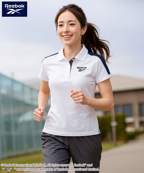 Reebok ストライプ柄 ポロシャツ Reebok ポロシャツ ポロ 「別注」WEB限定 リーボック ブランド