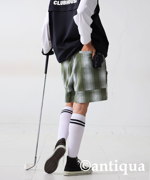 antiqua（アンティカ） ハーフパンツ パンツ 短パン 「STCH」チェック