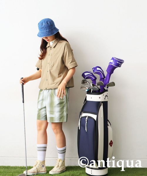 antiqua（アンティカ） ハーフパンツ パンツ 短パン 「STCH」チェック
