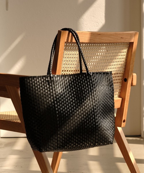 メルカドバッグ　Lサイズ　ブラック メルカドバッグ・L / BLACK×SILVER かごバッグ STYLE BIRD 通販