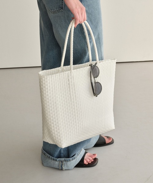 新品未使用品　メルカドバッグ　シルバー　横長　Lサイズ ZAKKA-BOX ショルダーバッグ バッグ メルカドバッグL レディース