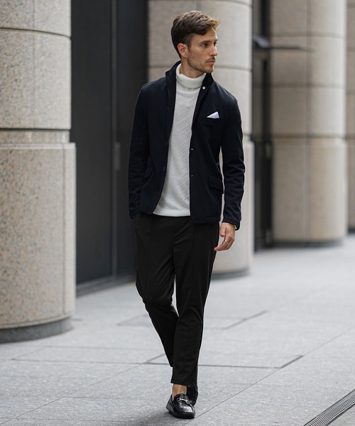 OBSIDIAN テーパードパンツ ブラック S AOYAMA 【洋服の青山】裾上げ済み テーパードパンツ メンズ 春夏