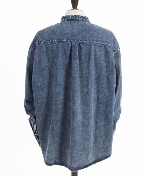 CAMBIO（カンビオ） シャツ ms5734-Chemical Wash Denim Distressed