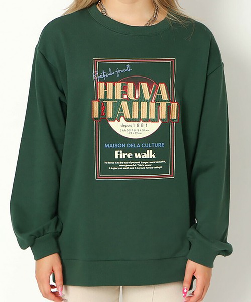 tシャツ 裏毛リラックスプルオーバー レディース antiqua 裏毛プルオーバー トレーナー レディース トップス 綿