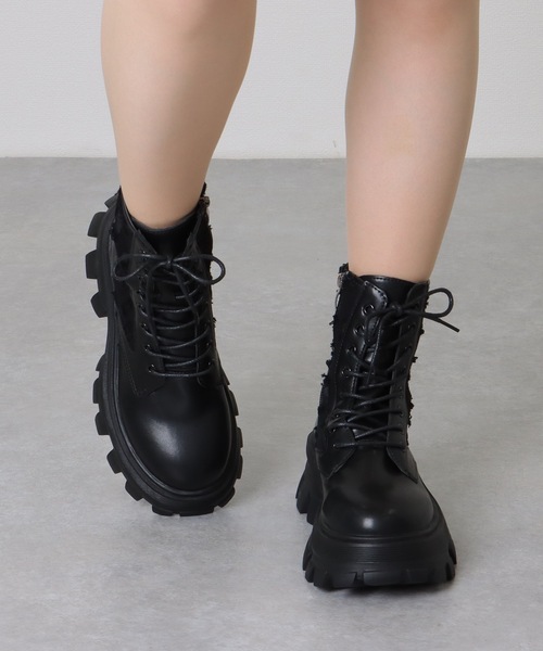 Melissa Lace Up Boots レースアップ レザー ブーツ VICTORIAN LACE-UP LEATHER BOOTS – FETICO Official Online Shop