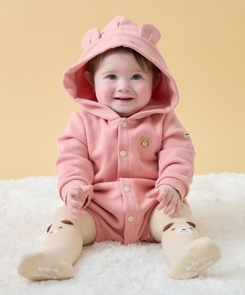 HOT BISCUITS ベビー服 ロンパース 「NEW Color Series」耳付き