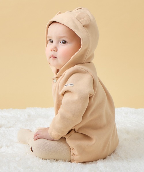 HOT BISCUITS ベビー服 ロンパース 「NEW Color Series」耳付き