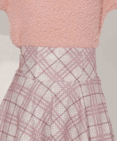 新品　ウィルセレクション　バイヤス　チェック　サーキュラー　スカートニット WILLSELECTION（ウィルセレクション） スカート バイヤスチェック