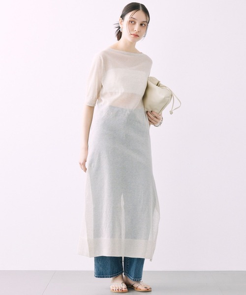 BABYLONE」 ニットワンピース フリー アイボリー レディース 