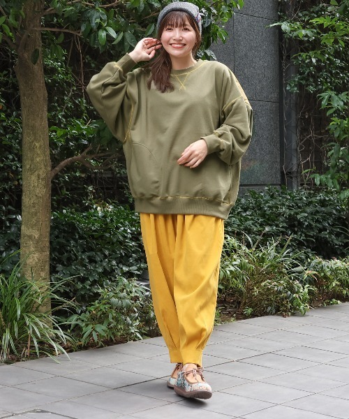 トレーナー スウェット スウェット×キルティングプルオーバー レディース チチカカ トレーナー スウェット スウェット×キルティングプル