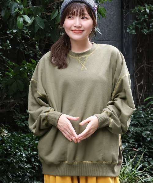 トレーナー スウェット スウェット×キルティングプルオーバー レディース チチカカ トレーナー スウェット スウェット×キルティングプル