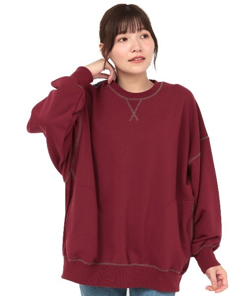 トレーナー スウェット スウェット×キルティングプルオーバー レディース チチカカ トレーナー スウェット スウェット×キルティングプル