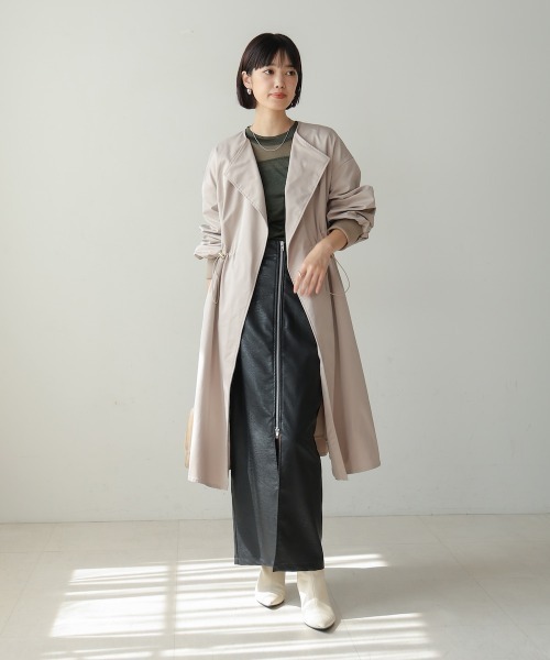 Bou Jeloud（ブージュルード） ノーカラーコート コート ノーカラー