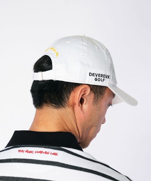 ゴルフ メンズ DEVEREUX キャップ 帽子（ホワイト）