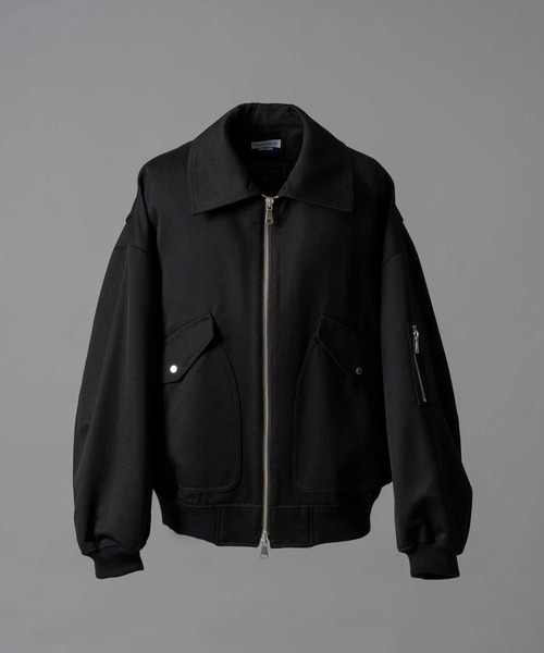MAISON SPECIAL ホワイト MA-1ジャケット MAISON SPECIAL｜Stretch Satin Prime-Over MA-1 Bomber Jacket