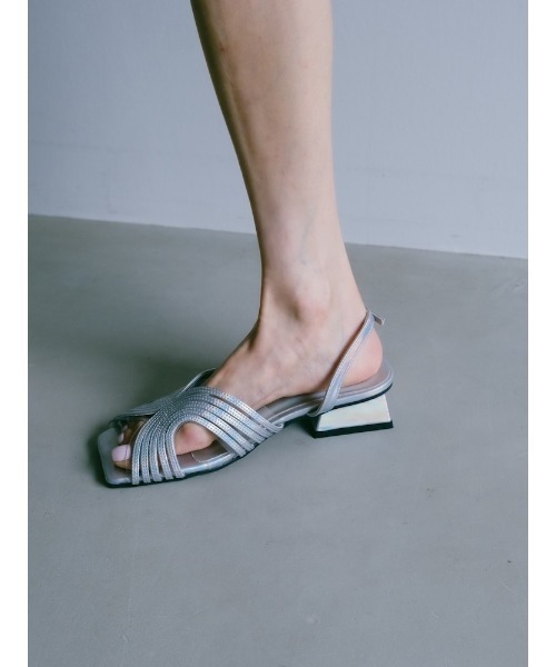 sahara サンダル Curve Line Metallic Sandals レディース