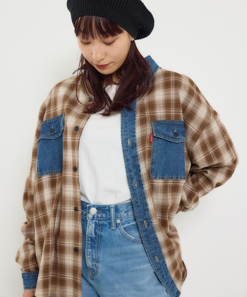 RODEOCROWNS    チュニック　チェック シャツ RODEO CROWNS WIDE BOWL | マルチチェックティアードチュニック