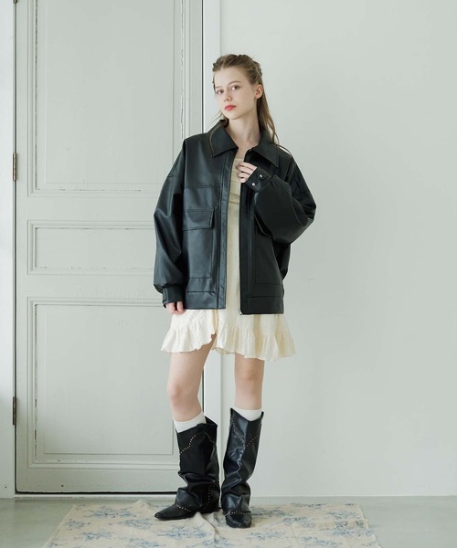 Ambre Neige 刺繍入りジャケット embroidered jacket / 刺繍入りジャケット（ブルゾン）｜Ambre