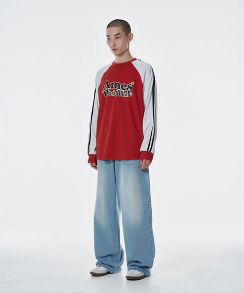 tシャツ A'GEM/9 × .kom 「AMESWORLDWIDE/アメスワールドワイド」 LINETAPE RAGLAN LONGSLEEVE T 83055174b_b_18_500.jpg