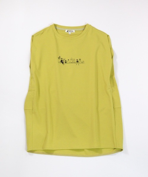tシャツ ボックス型ノースリトップス レディース