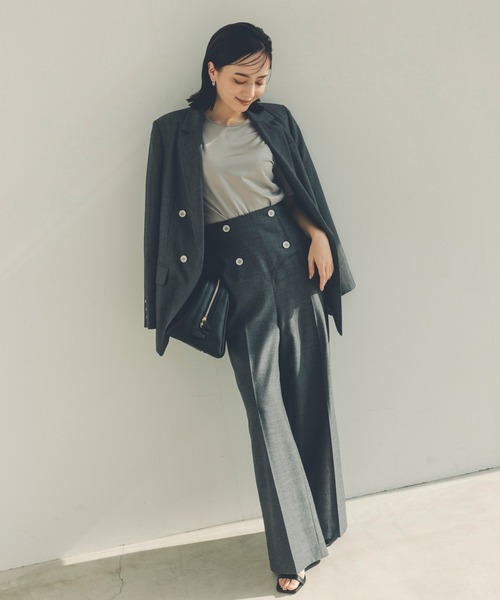anuans tシャツ グロッシーカットトップス レディース