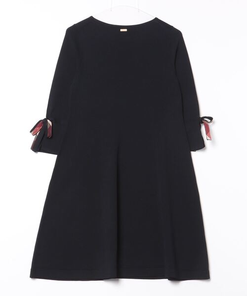 美品♪ BLUE LABEL CRESTBRIDGE 黒ニットワンピース 38 BLUE LABEL CRESTBRIDGE 「BLUE CRESTBRIDGE」 ニットワンピース