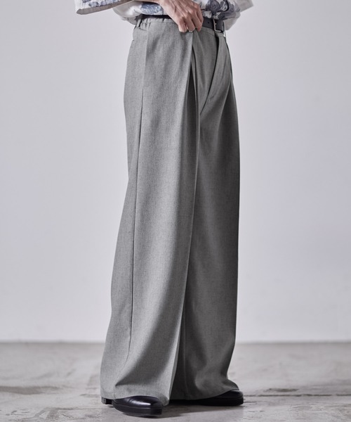 CLEL スラックス 「CLEL」Linen Blend 3D Tuck Slacks/リネン