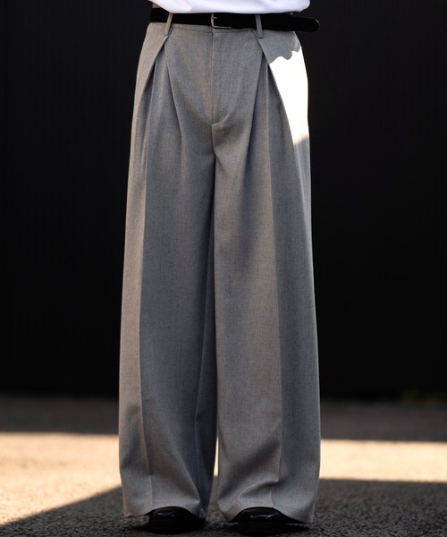 CLEL スラックス 「CLEL」Linen Blend 3D Tuck Slacks/リネン