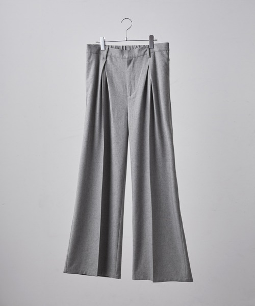 CLEL スラックス 「CLEL」Linen Blend 3D Tuck Slacks/リネン