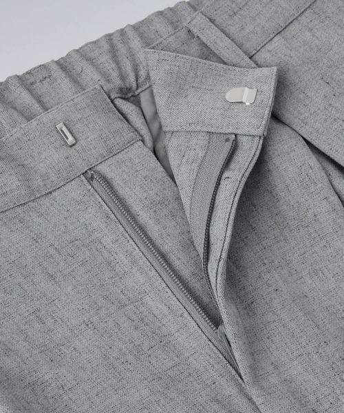 CLEL スラックス 「CLEL」Linen Blend 3D Tuck Slacks/リネン