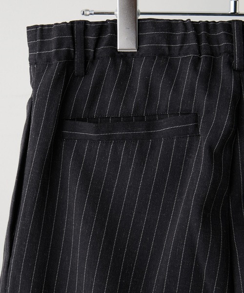 CLEL（クレイル） スラックス 「CLEL」Linen Blend 3D Tuck Slacks