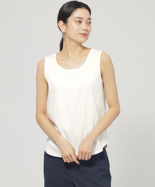 tシャツ 「ウォシャブル」「接触冷感」シルケットコットンタンクトップ レディース