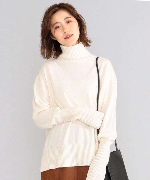 「SHARE PARK」 タートルネックニット 1 ベージュ レディース_画像2