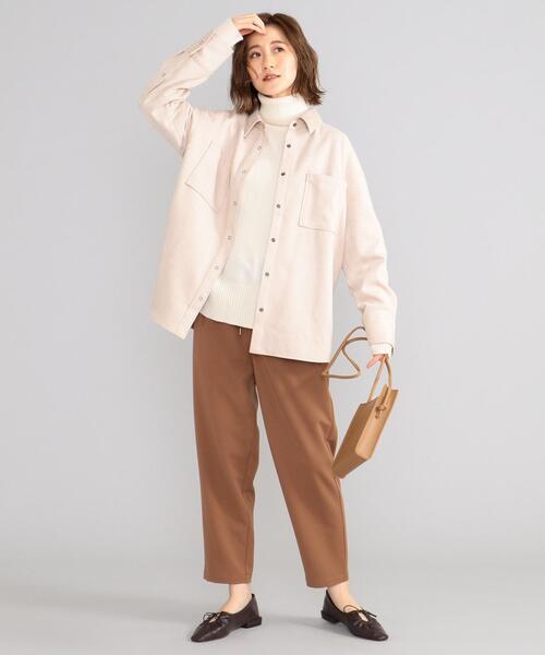 「SHARE PARK」 タートルネックニット 1 ベージュ レディース_画像9