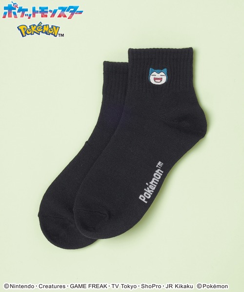 Honeys（ハニーズ） 靴下 ポケモン／ソックス（黒） レディース
