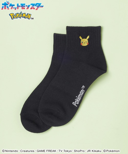 Honeys（ハニーズ） 靴下 ポケモン／ソックス（黒） レディース