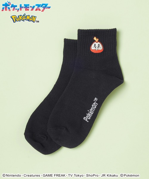 Honeys（ハニーズ） 靴下 ポケモン／ソックス（黒） レディース