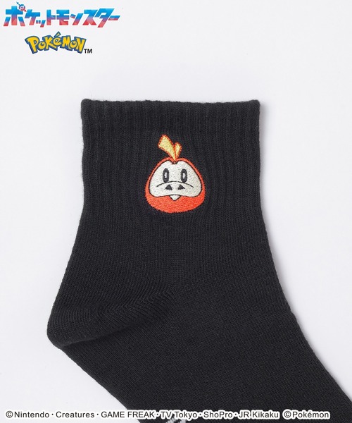 Honeys（ハニーズ） 靴下 ポケモン／ソックス（黒） レディース