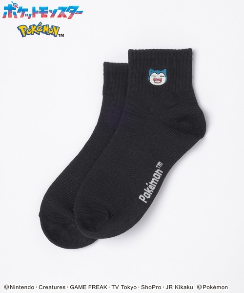 Honeys（ハニーズ） 靴下 ポケモン／ソックス（黒） レディース
