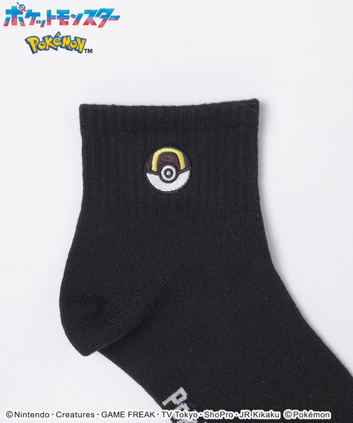 Honeys（ハニーズ） 靴下 ポケモン／ソックス（黒） レディース