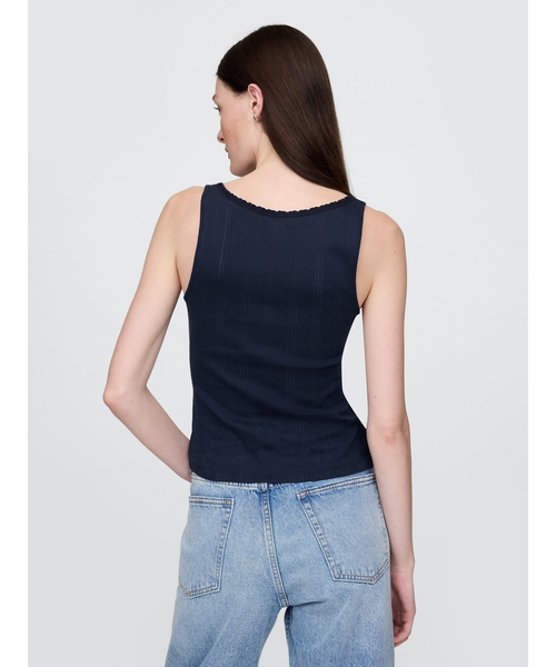 GAP タンクトップ ノースリーブ ポインテール レディース