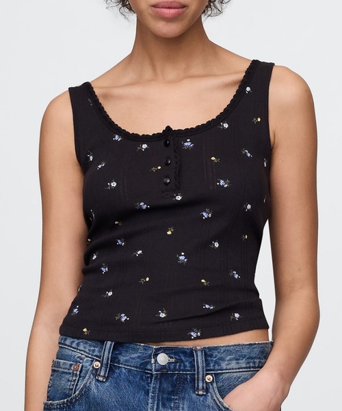 GAP タンクトップ ノースリーブ ポインテール レディース