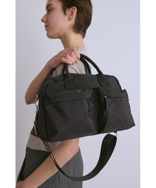 美品　バリー　2way 大容量　ボストンバッグ　ショルダーバッグ　ナイロン　黒 lilful ボストンバッグ 「大容量」マルチポケット 2WAY ボストン