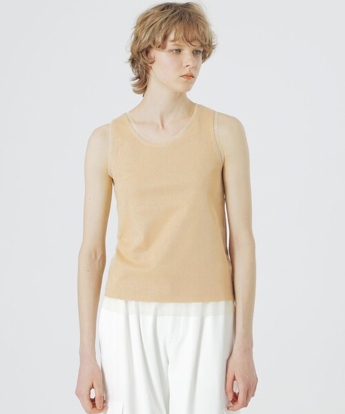 タンクトップ ノースリーブ チュールタンクトップ レディース ALEXIA STAM タンクトップ ノースリーブ Sheer Layered Tank Top