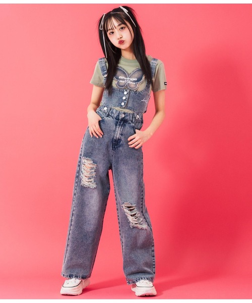 ANAP デニムサロペット ANAP - ANAP 大人気 レースアップ デニムサロペットの通販 by