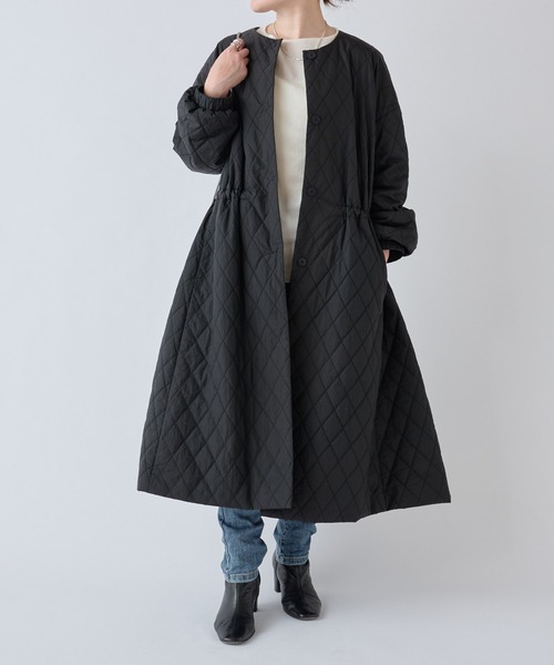 ビアズリーのジャガードコート BEARDSLEY（ビアズリー） コート FREE ブラック レディース : ZOZOTOWN