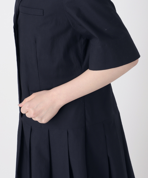 VERMEIL par iena コットンリネンワンピース ブラック 36 VERMEIL par iena ワンピース コットンリネンタイプライター