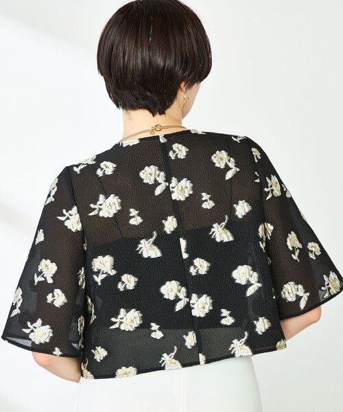 NOLLEY'S フラワージャガードブラウス NOLLEY'S Sophi ブラウス シャツ 「セットアップ対応」ラメ