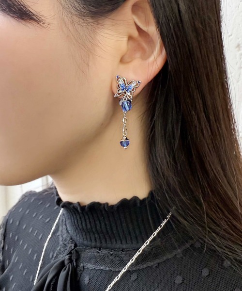 ANNA SUI（アナスイ） イヤリング 蝶モチーフ 2WAYイヤリング