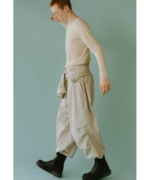 セール】-high-end- collarless jumpsuit（つなぎ/オールインワン 
